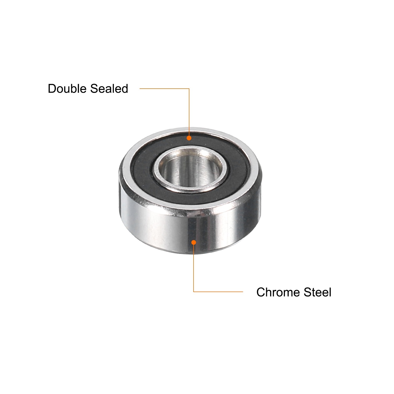 SMR104-2RS Miniature Hybrid Ceramic Bearing 4x10x4mm Double Sealed Bearing,Black