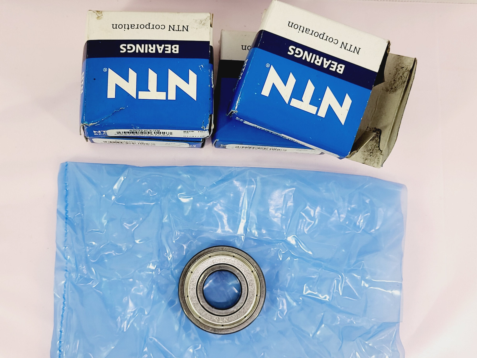 (4) NTN 6203ZZC3/EM Single Row Deep Groove Bearing (17mm ID, 40mm OD, 12mm W)