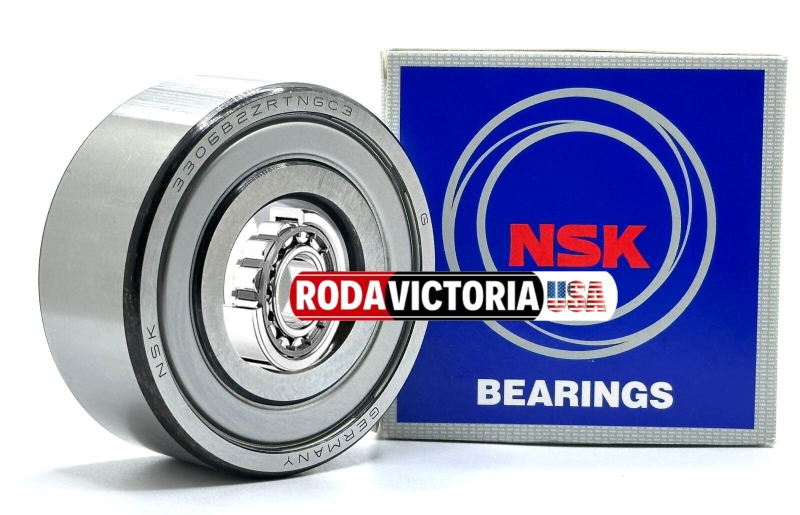 NSK 3306 2ZRTNG C3 ANGULAR CONTACT BEARING, METAL SHIELDED 30x72x30.2 mm 5306 ZZ