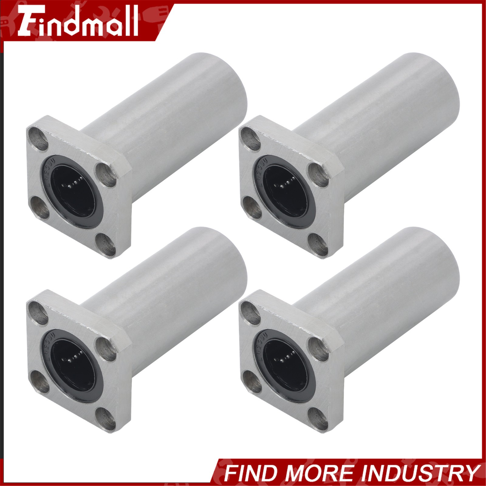 Findmall LMK20LUU 20x32x80mm Linear Bearing Square Flange Steel Cage CNC