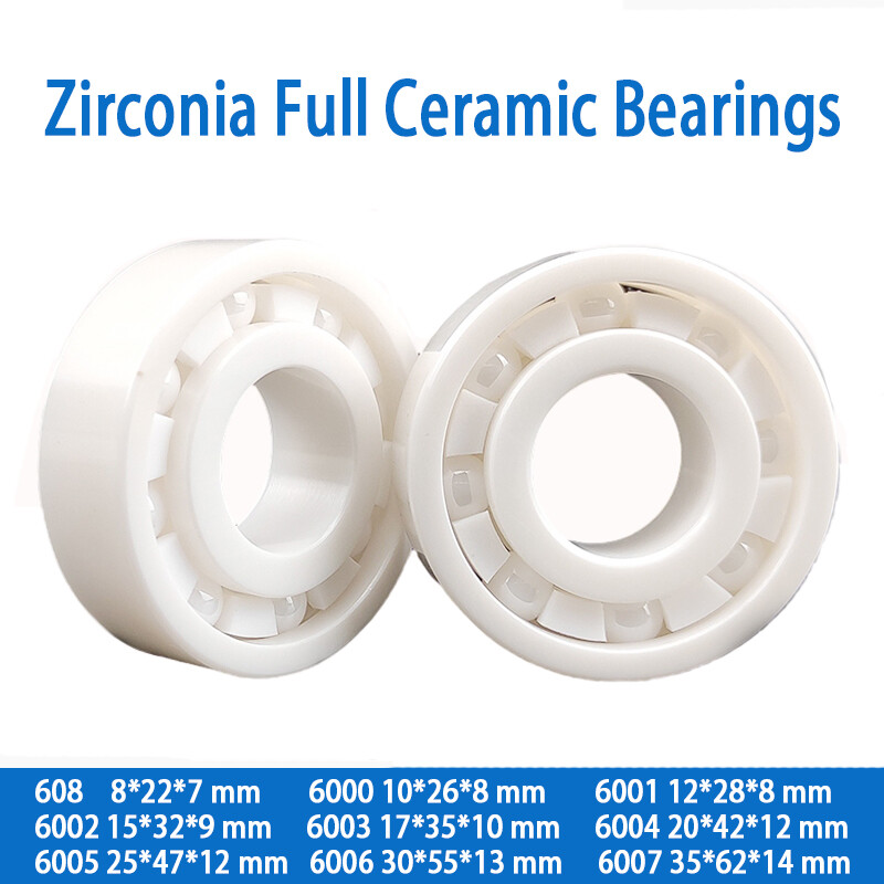 Full Ceramic 608 – 6007 Miniature Ball Bearings ZrO2 Zirconia White Premium