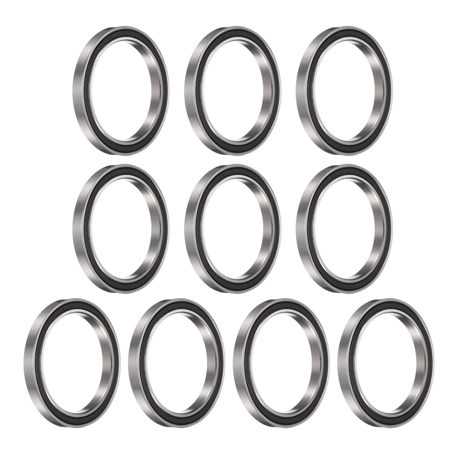10pcs 6810-2RS Ball Bearing 50x65x7mm, Chrome Steel Rubber Seals, ABEC 3
