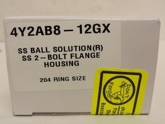 206096 New In Box; EDT 4Y2AB8-12GX Flange Bearing; SS; 3/4″ID; 2-Bolt