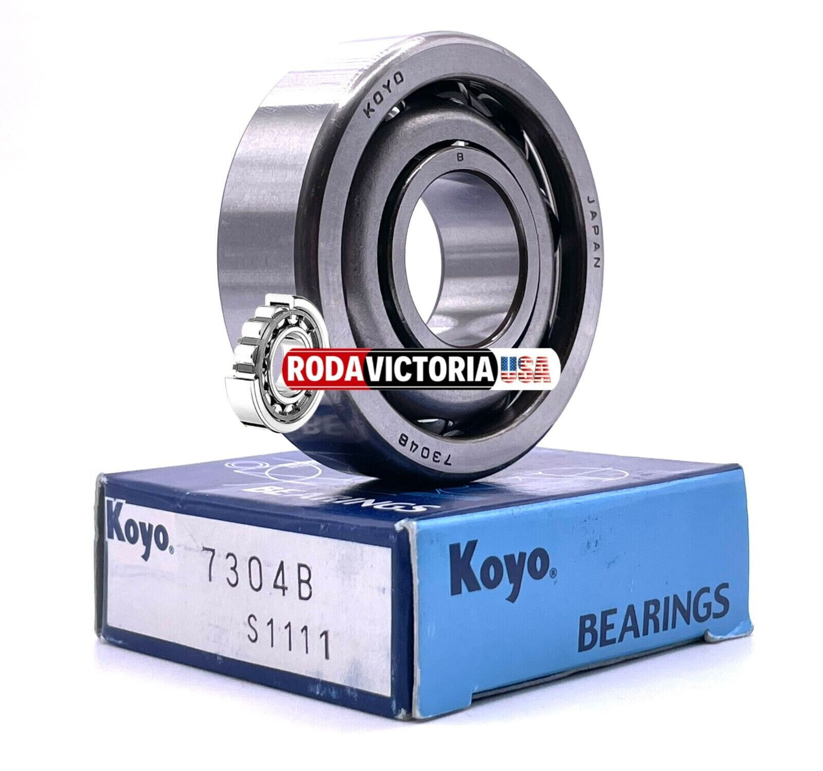 Koyo MADE IN JAPAN 7304B Angular contact ball bearing, 20x52x15 mm