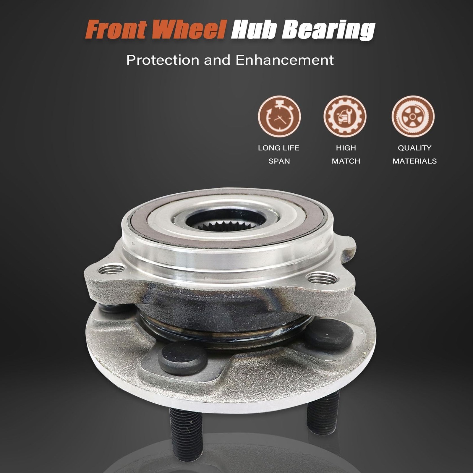 FZJDSD 1PC Front Wheel Hub Bearing Compatible with Land Rover Range Rover Vel…