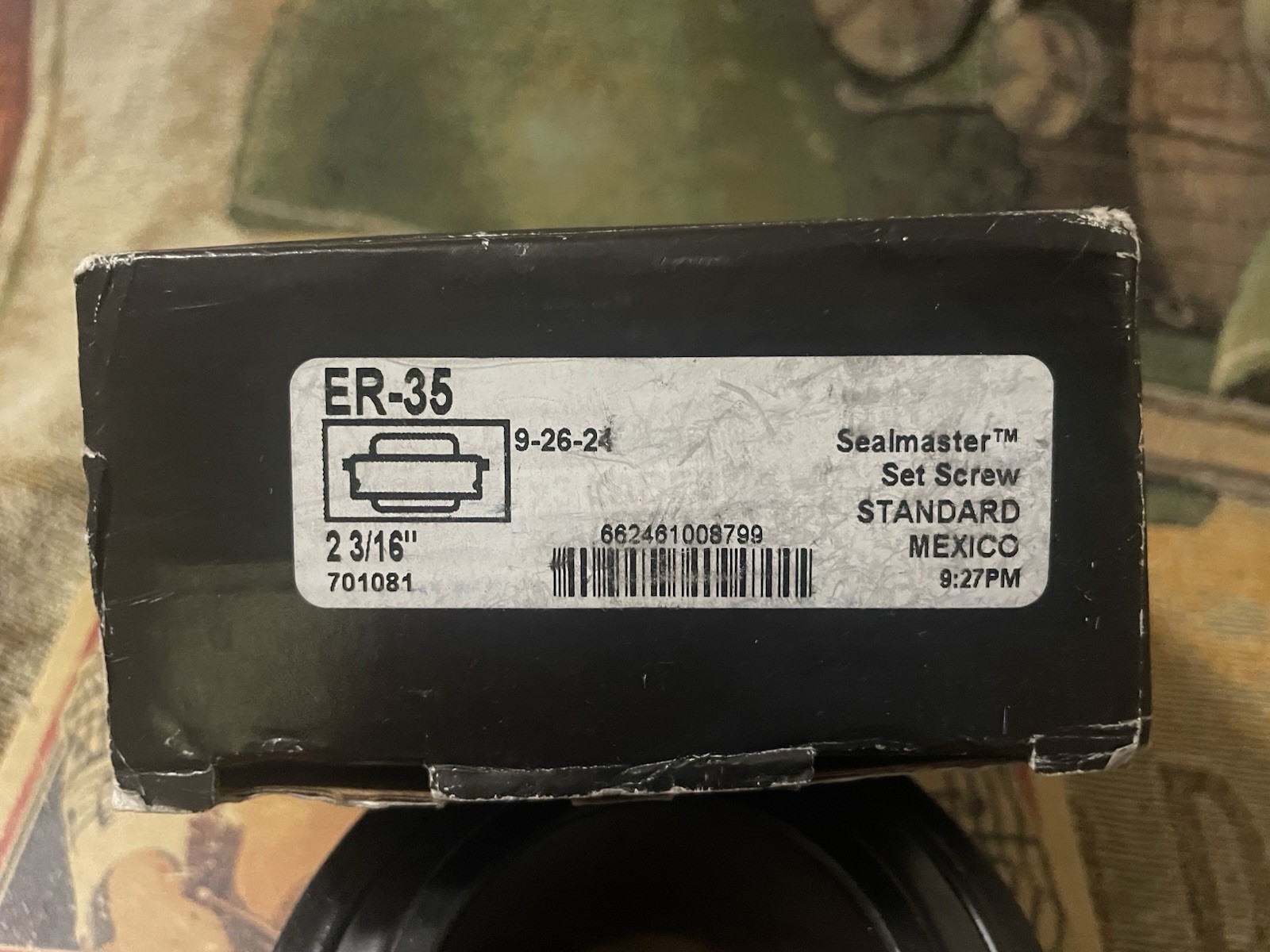SealMaster ER-35 Ball Insert 2 3/16” 70101 NEW Gold Line Bearing