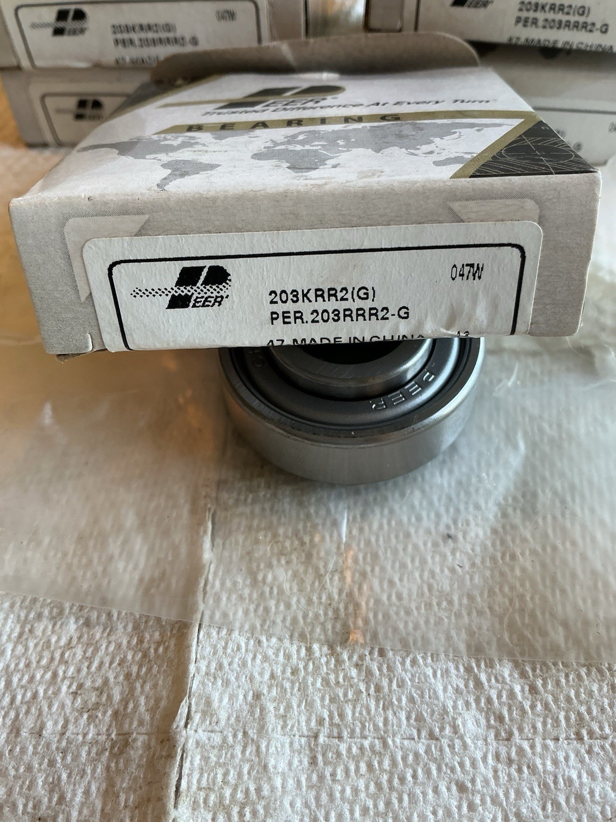 (5) PEER # 203KRR2(G) / RADIAL BALL BEARING, SHIELDED BOTH SIDES.
