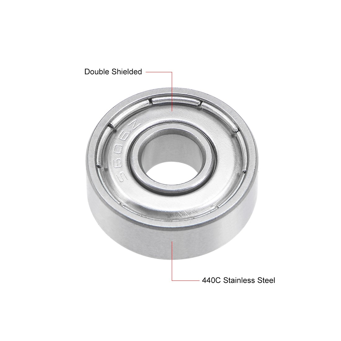 S606ZZ Stainless Steel Ball Bearing 6x17x6mm Double Shielded 606Z Bearings 2pcs