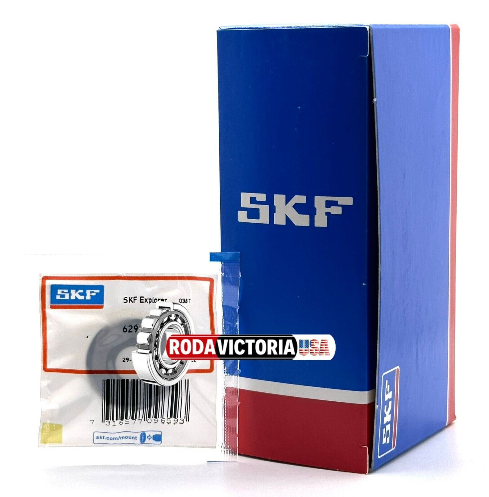 SKF 629 C3 DEEP GROOVE BALL BEARING, OPEN TYPE, NO SEALS 9x26x8mm