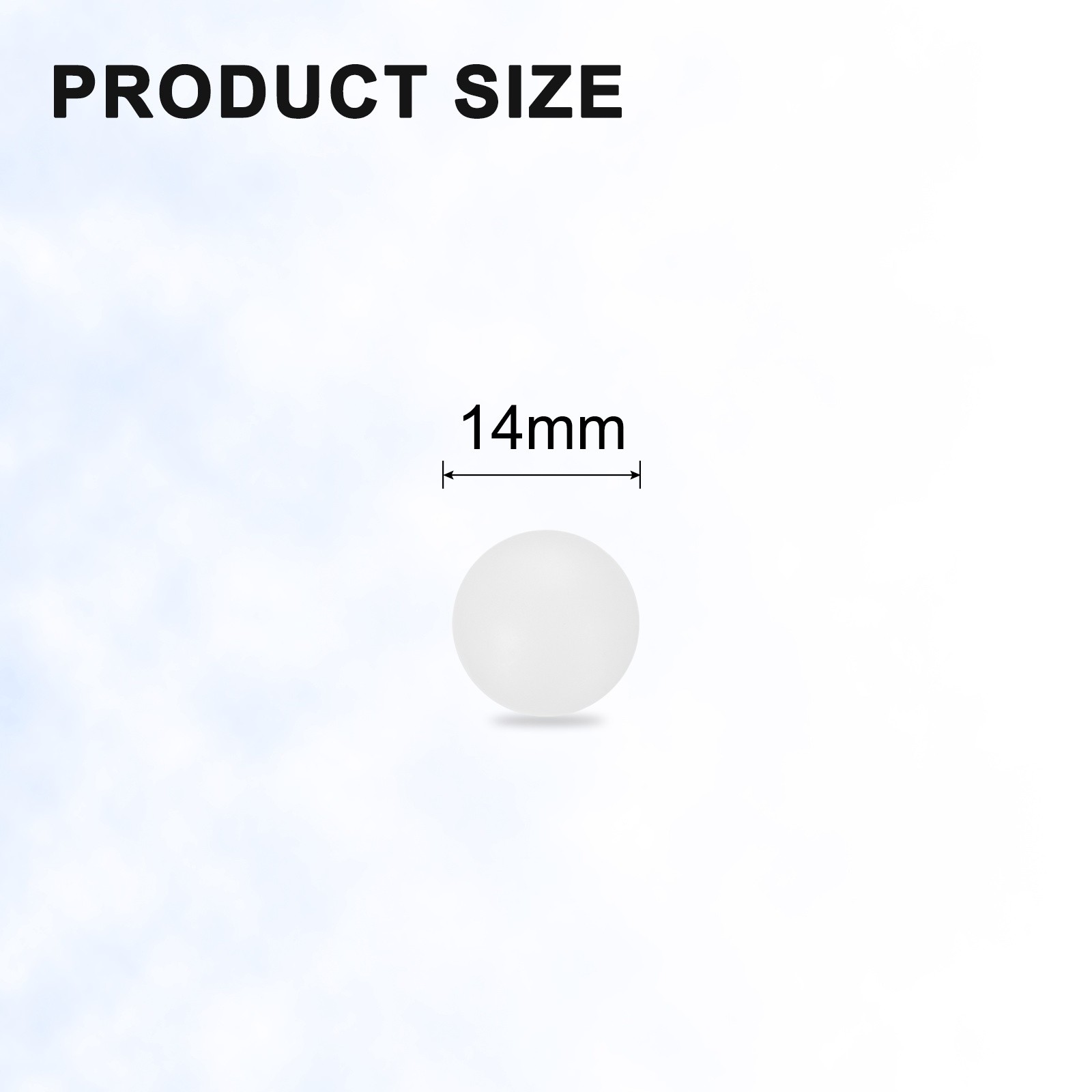 100pcs PP Plastic Bearing Balls 5mm Solid Plastic Balls G2 Precision White