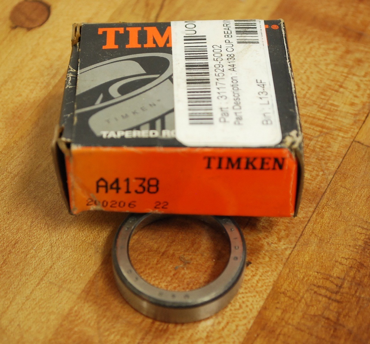 Timken A4138 Roller Bearing Cup, 35mm OD, 8.730mm Width – NEW