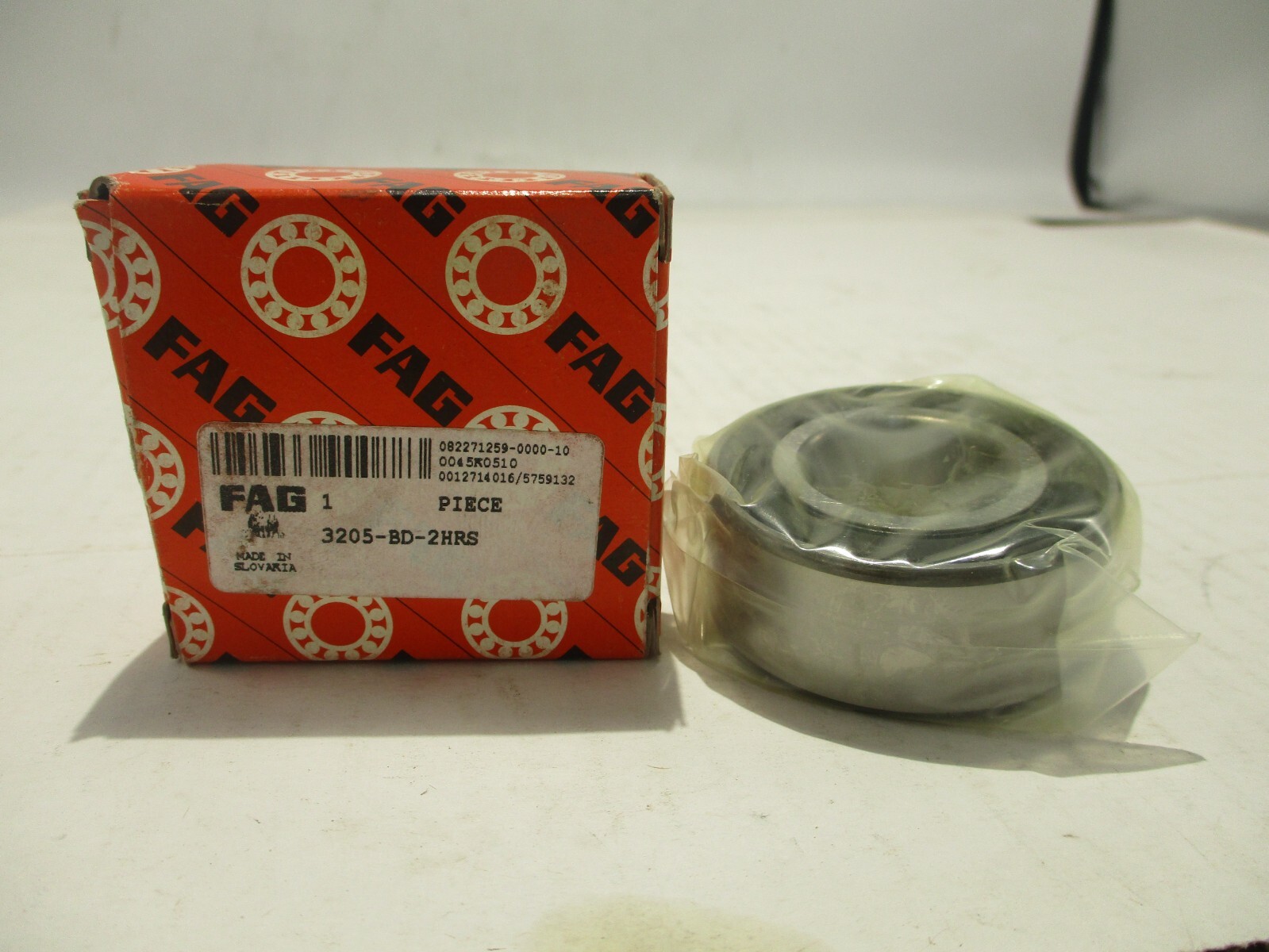 NEW FAG 3205-BD-2HRS DOUBLE ROW ANGULAR CONTACT BALL BEARING