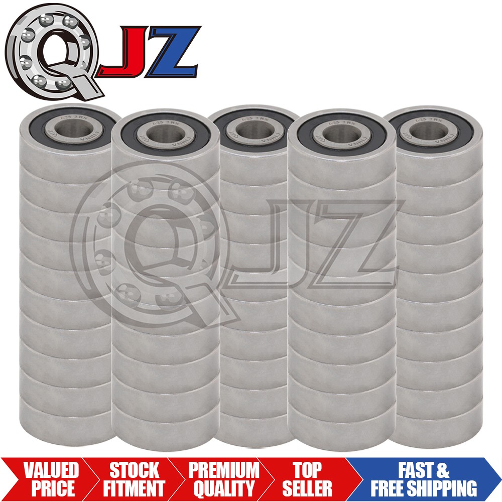 [Qty.50] 625-2RS Deep Groove Radial Ball Bearing [5 mm ID x 16 mm OD x 5 mm W]