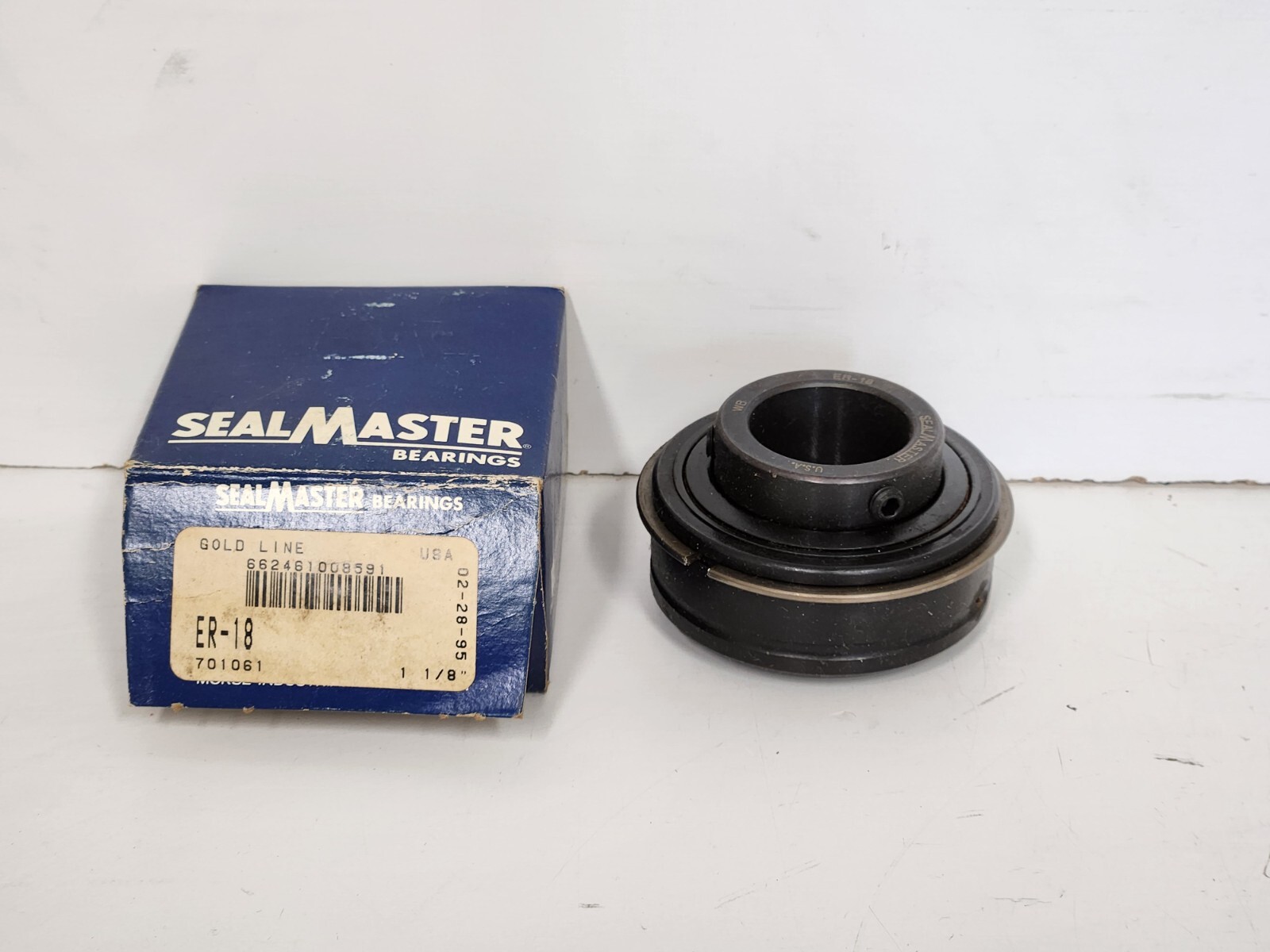 NEW OLD STOCK! SEALMASTER GOLD LINE 1-1/8″ BALL INSERT BEARING ER-18