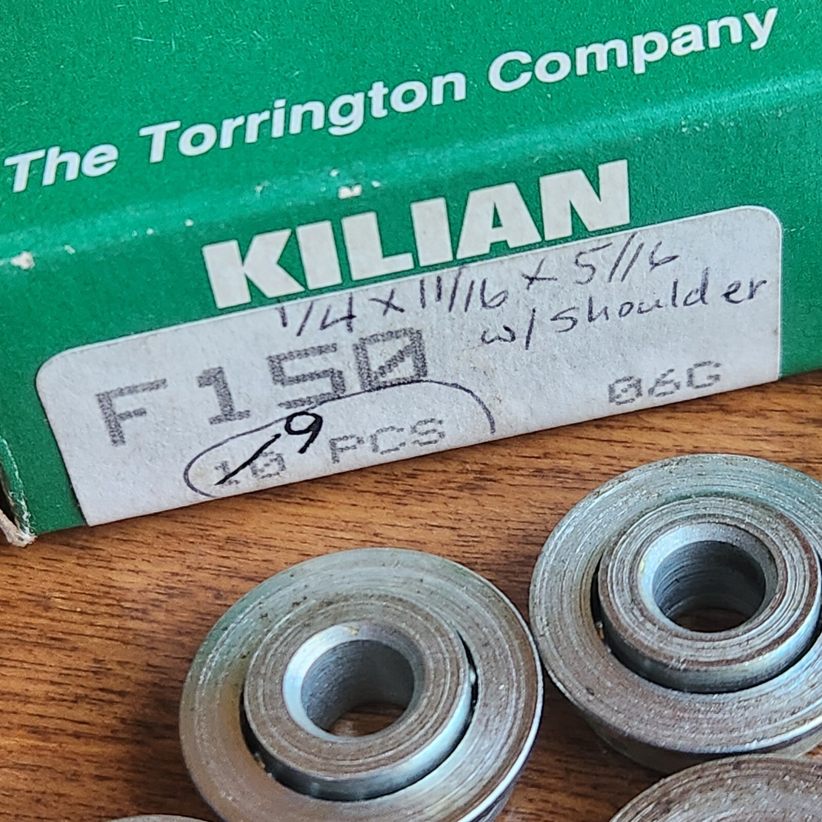 Lot of 9 Kilian F-150 Unground Flanged Bearing 1/4″ id x 11/16″ od x 5/16″ thick