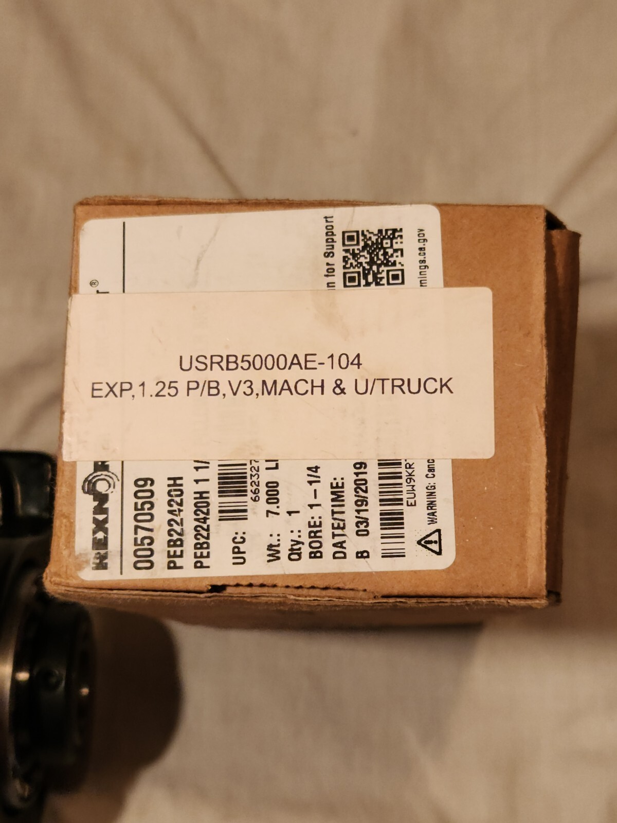 PEB22400 SOLID-HOUSED PILLOW BLOCKSSERIAL NUMBER: EUW9KRTVK