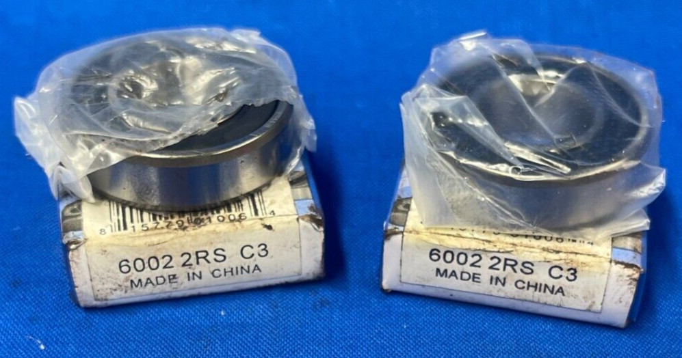 RELIAMARK DEEP GROOVE BALL BEARING 6002 2RS C3 MADE IN CHINA LOT OF 2