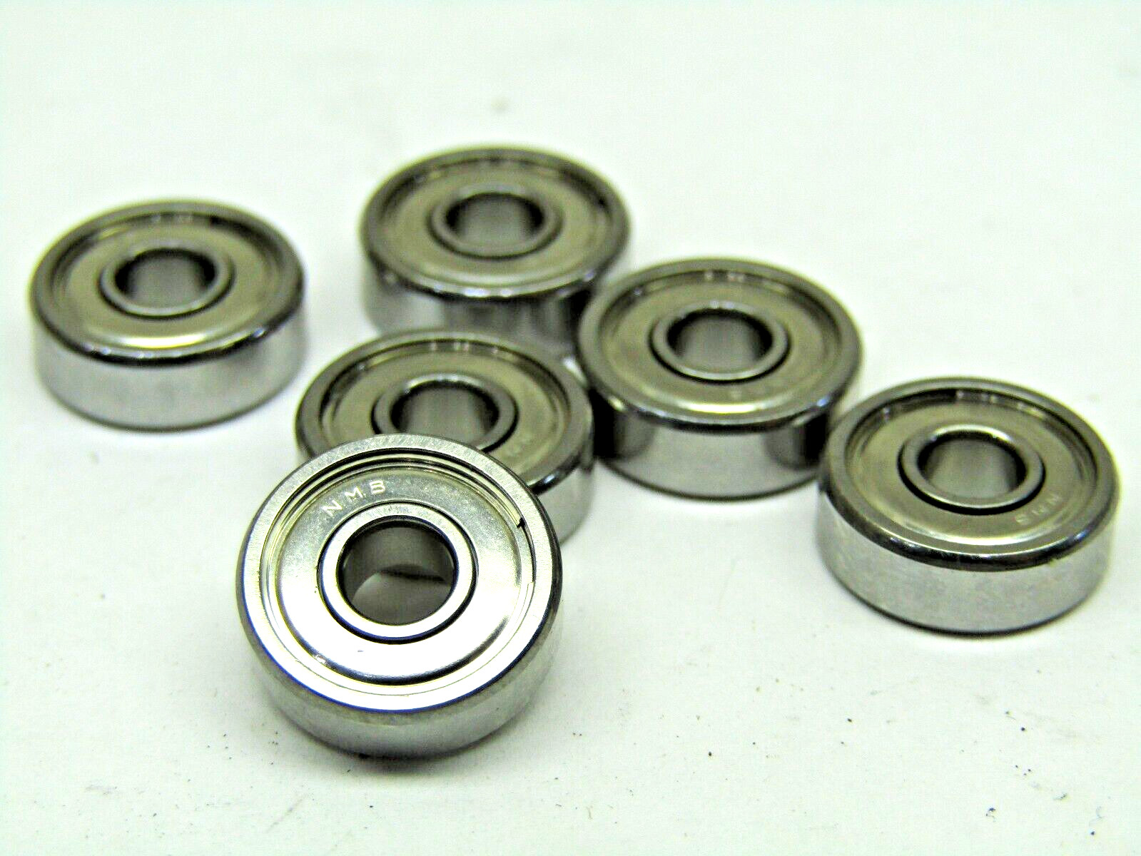 (Lot of 6) NMB 604-ZZ 4mm X 12mm X 4mm Miniature Metal Shielded Bearing