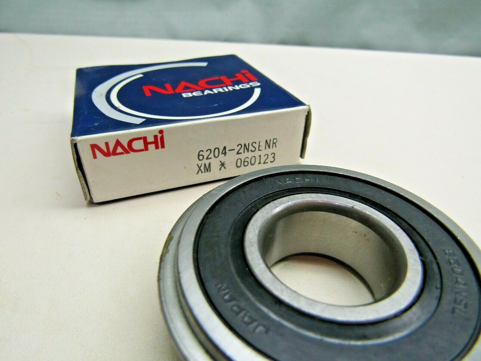 Nachi 6204-2NSENR 6204-2RSNR 20mm X 47mm X 14mm Sealed Snap Ring Bearing