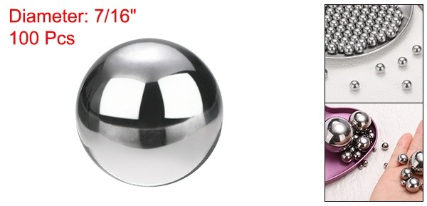 100 Pcs 7/16″ Dia Precision Balls G200 304 Stainless Steel Bearing Balls
