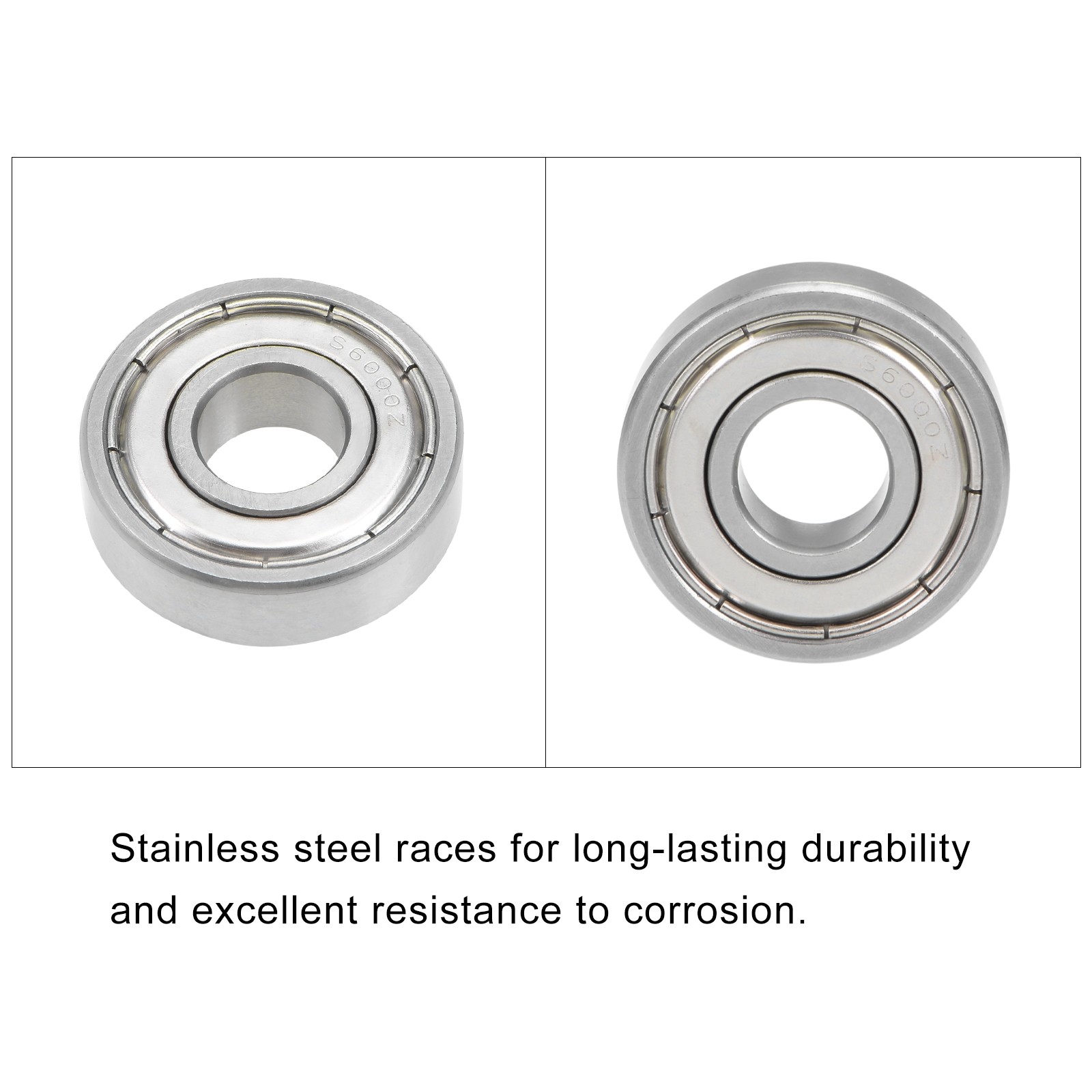 Deep Groove Ball Bearing S6000ZZ 10x26x8mm 1Pcs Stainless Steel Double Shield