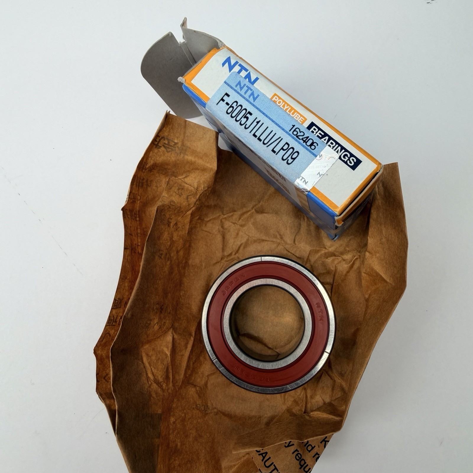 NTN F-6005LLU/LP09 Radial/Deep Groove Ball Bearing, Made in Japan