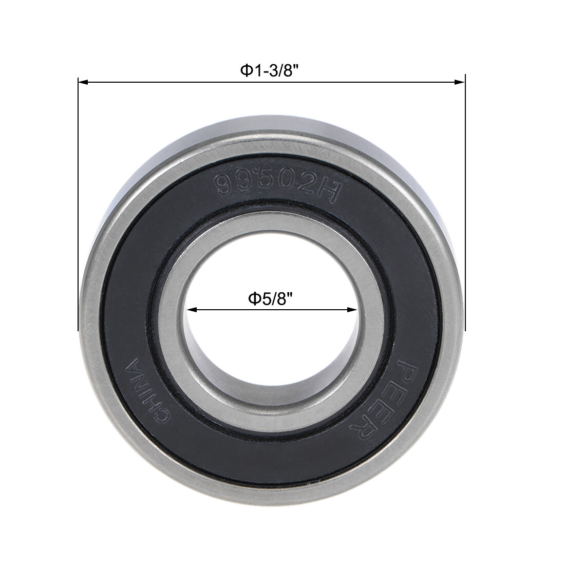 4Pack of 99502H-2RS Ball Bearings Z2 5/8″x1-3/8″x11mm Double Sealed