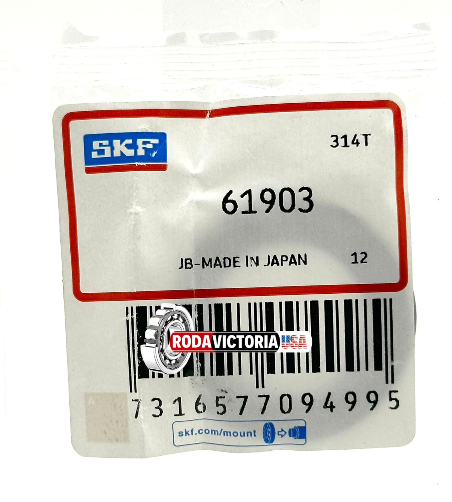 SKF 61903 DEEP GROOVE BALL BEARING, OPEN, NO SEALS 17x30x7 mm