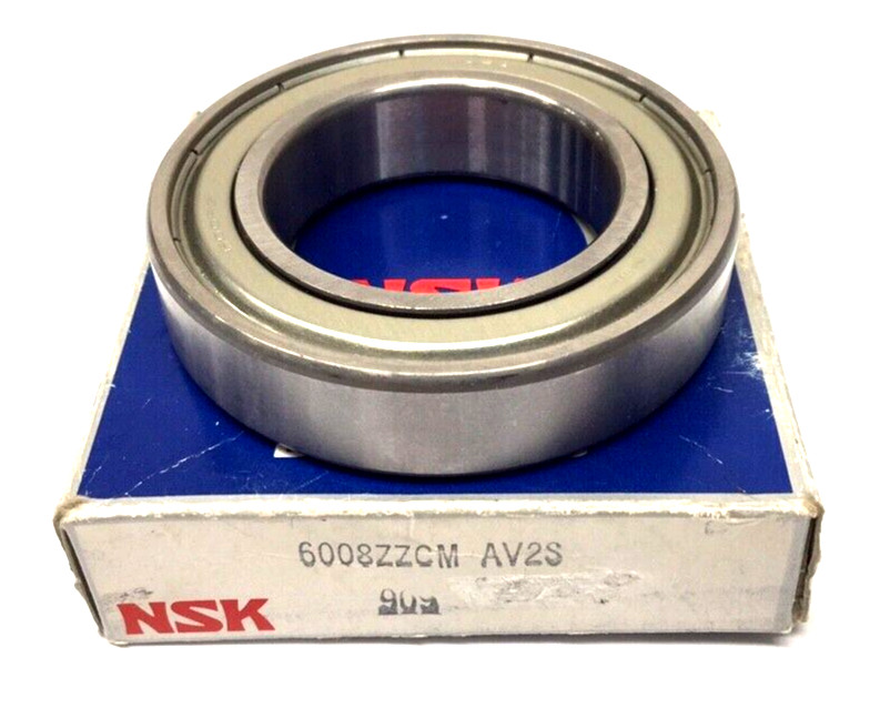 NSK 6008ZZCM AV2S Ball Bearing 40mm ID 68mm OD 15mm Width Double Shielded 6008ZZ