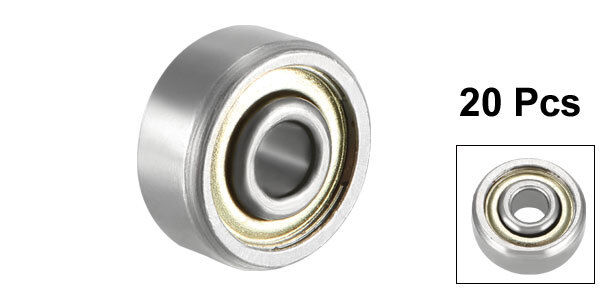 20pcs Deep Groove Ball Bearing 623ZZ Double Shield 3 x 10 x 4mm Carbon Steel