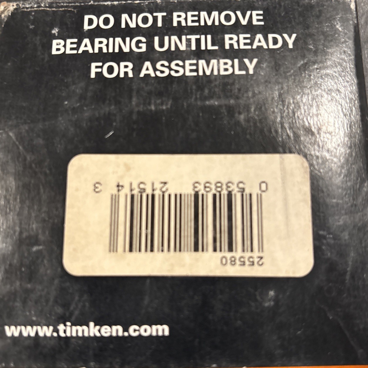 Timken 25580 Tapered Roller Bearing