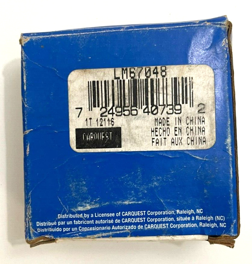 FMC Carquest LM67048 Bearing New in Box