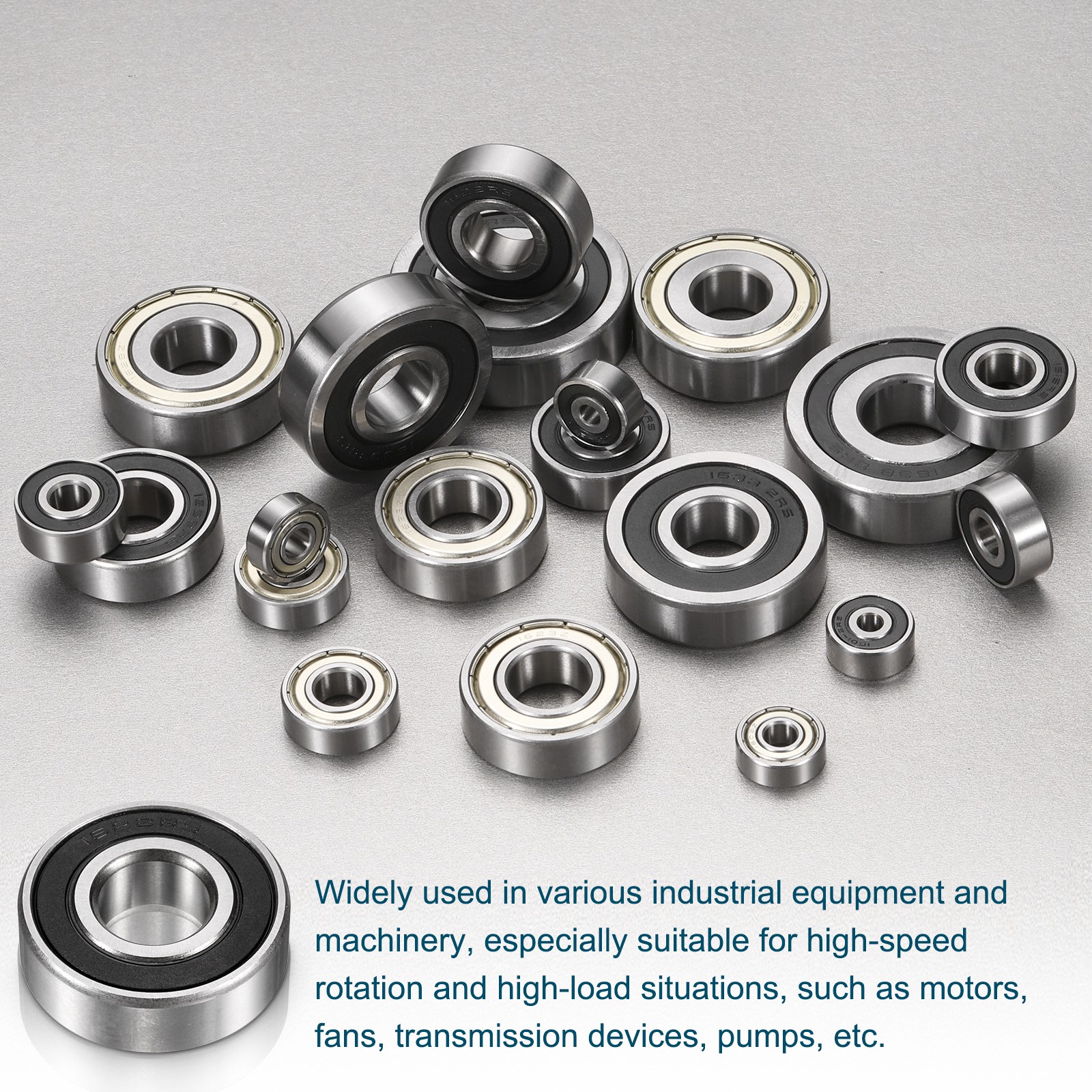 1605-2RS Deep Groove Ball Bearing, 3pcs 5/16″ x 29/32″ x 5/16″, Z2 Double Rubber