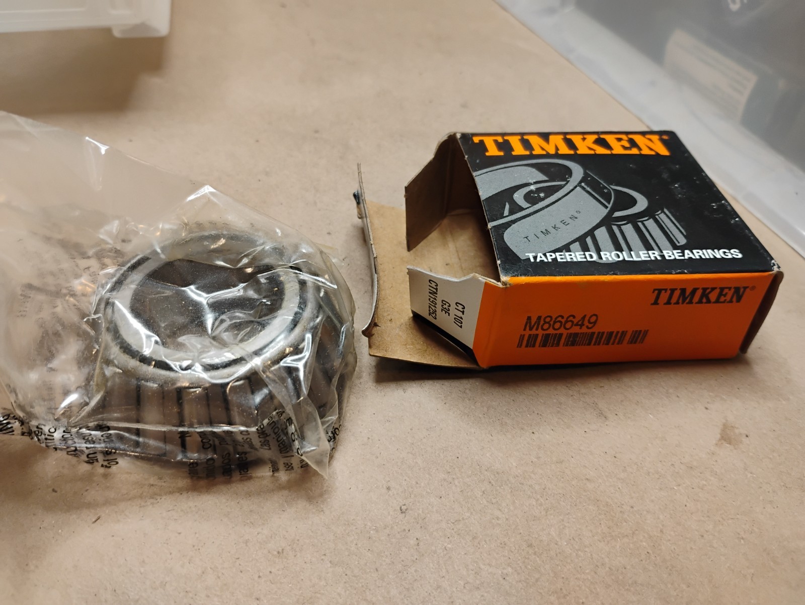 Timken M86649 Tapered Roller Bearing Cone 1.1875″ ID x .8438″ W Chrome Steel