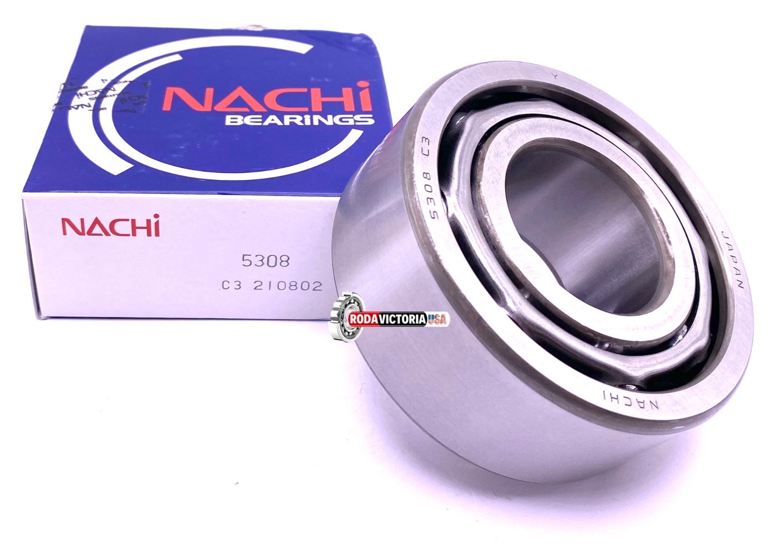 NACHI Japan 5308 C3 – Double Row Angular Contact Ball Bearing 40x90x36.5 mm