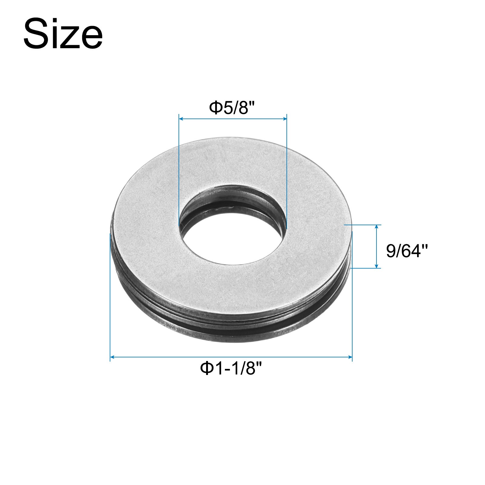 4 Sets NTA1018+2TRA Thrust Needle Roller Bearings 5/8×1-1/8×5/64, P5 (ABEC 5)
