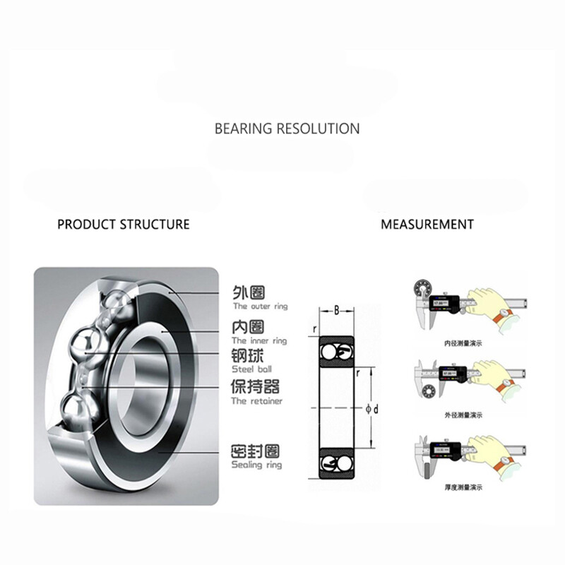 Bearings High Quality 6000-6008 2RS / ZZ Series Sealed Deep Groove Ball Bearings