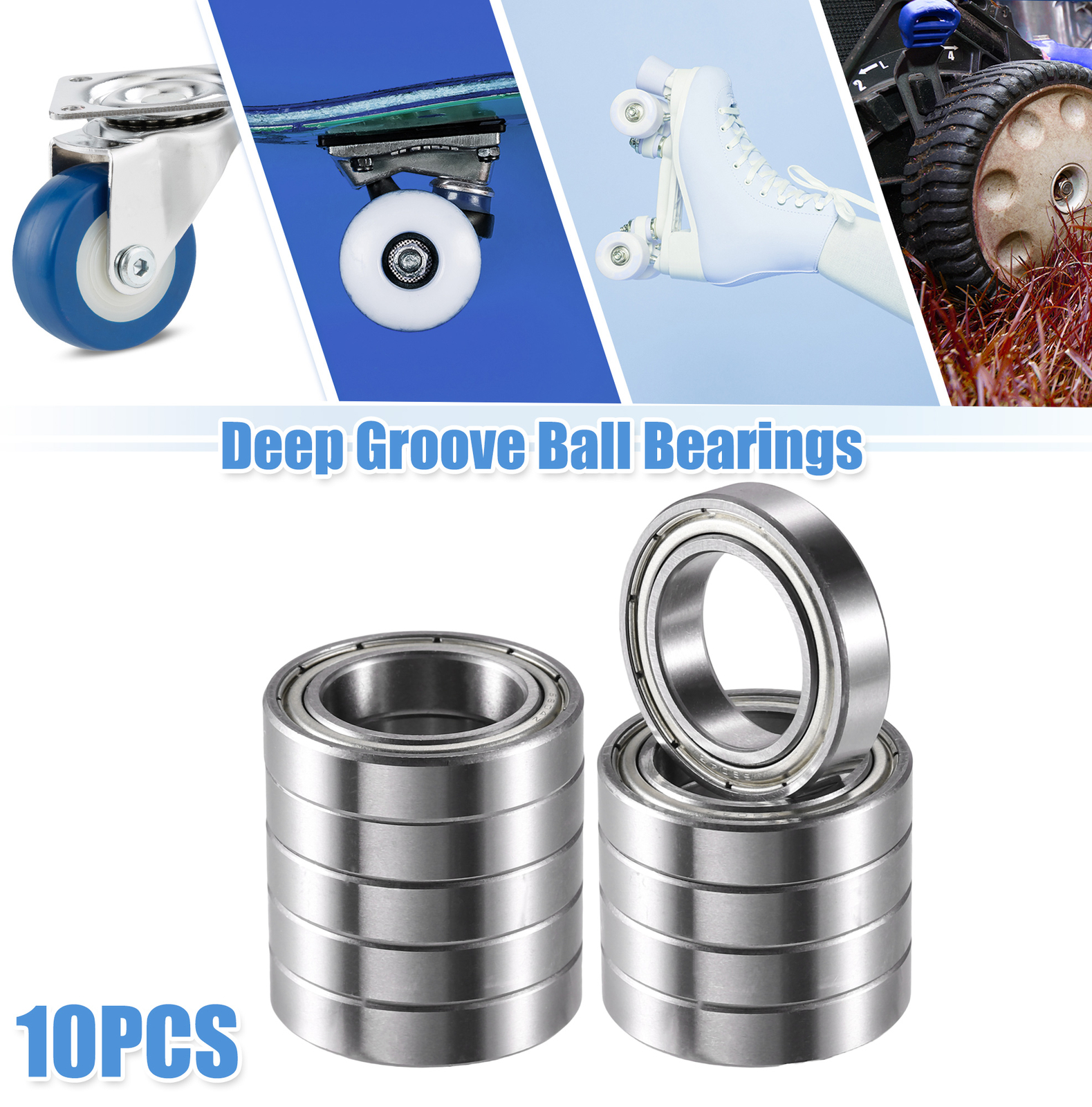 10 Pcs 20x32x7mm Car Double Metal Shield 6804ZZ Car Deep Groove Ball Bearings