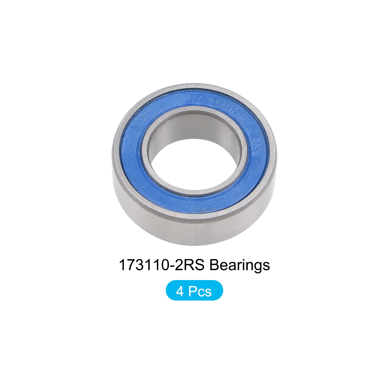 Deep Groove Ball Bearing 173110-2RS 17x31x10mm 4Pcs Chromium Steel Double Sealed