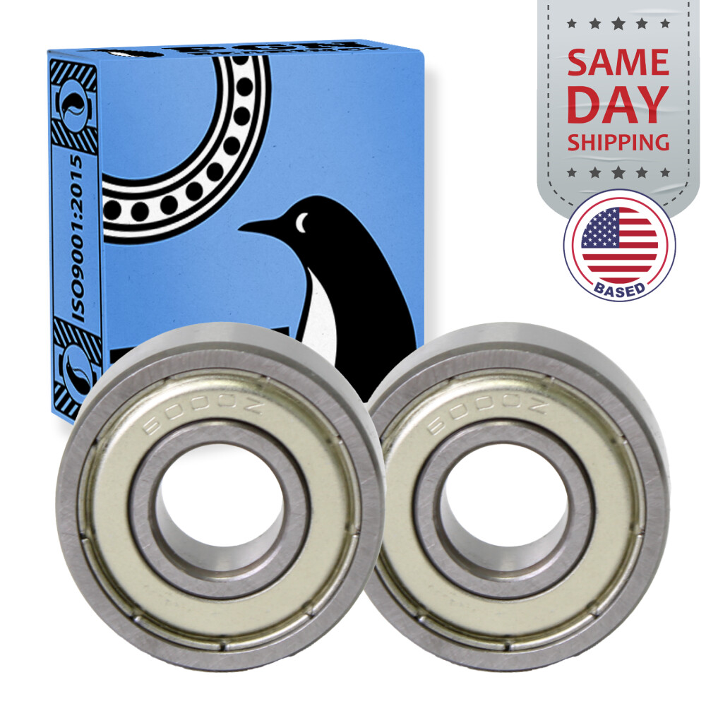 (2) 6000-ZZ Premium Metal Shield Ball Bearing C3 EMQ, 10x26x8, 6000 ZZ 6000z