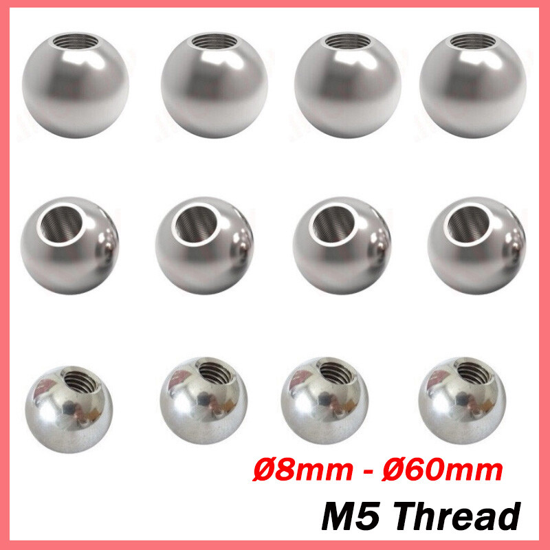 Stainless Steel Bearing Ball With M5 Half Thread Diameter Ø8mm – Ø60mm
