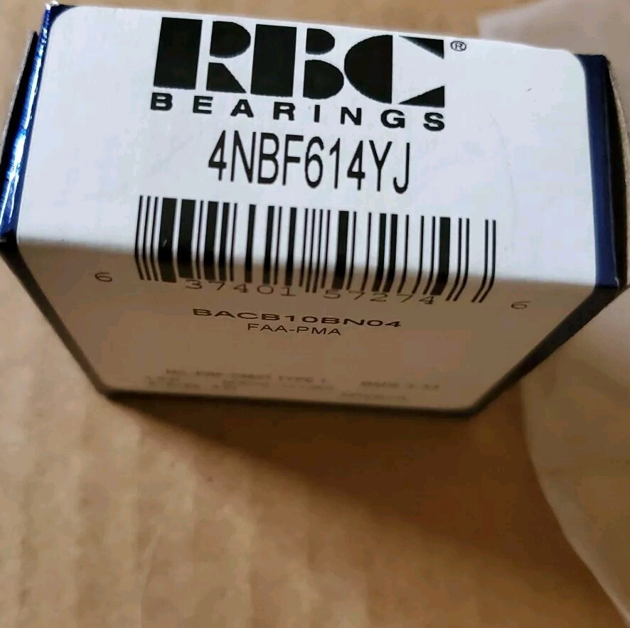 RBC Bearings 4NBF614YJ Airframe Control Needle Roller Bearing – Bore .2500” 1/4