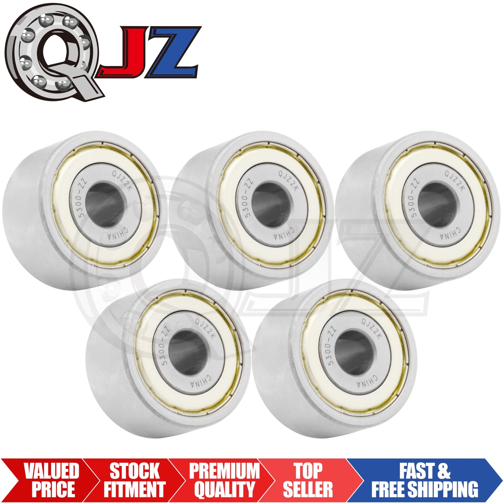 [Qty.5] New 5300-ZZ Angular Contact Ball Bearing [10mm ID x 35mm OD x 19.05mm W]