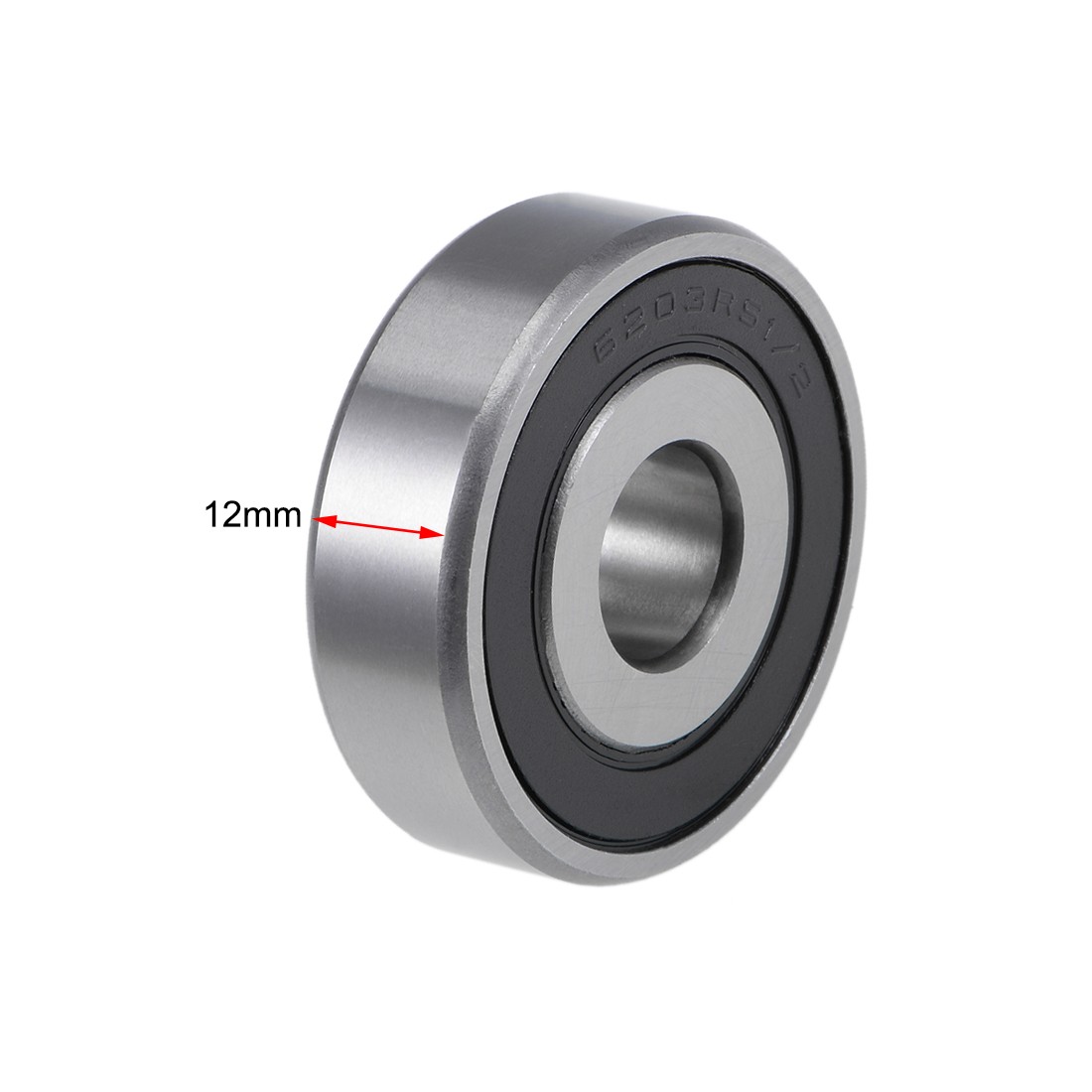 2x 6203-1/2-2RS Deep Groove Ball Bearings Double Sealed Chrome Steel Z2