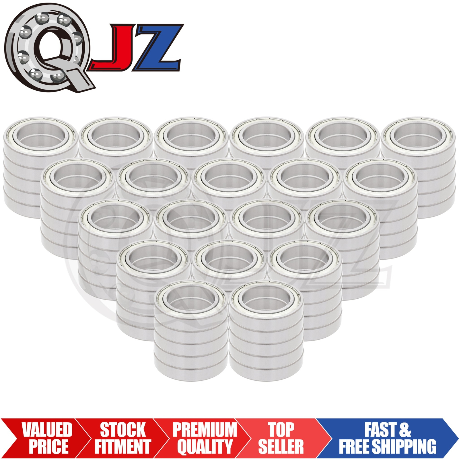[Qty.100] 6010-ZZ Radial/Deep Groove Ball Bearing [50mm ID x 80mm OD x 16mm W]