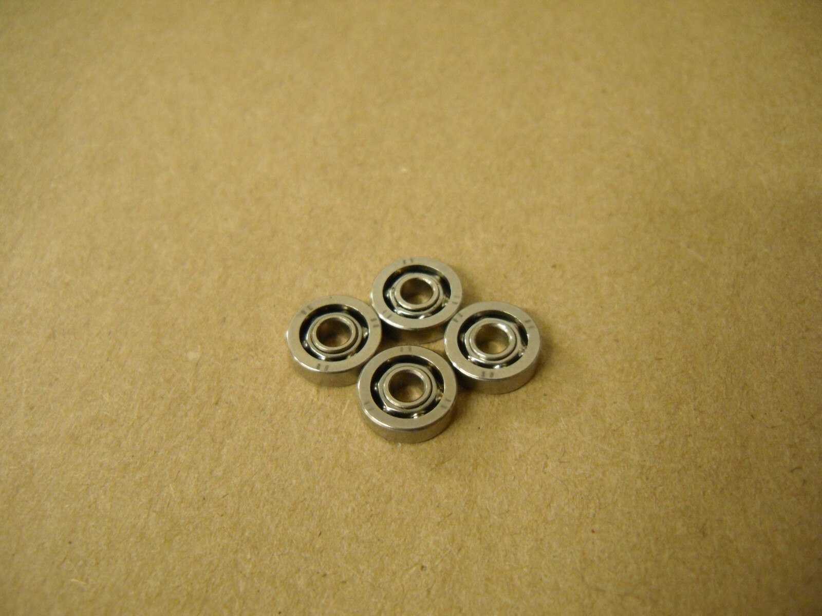 (Qty 4) SSRI-618Z FLANGED MINIATURE BEARING ONE SIDE SHIELDED ONE SIDE OPEN