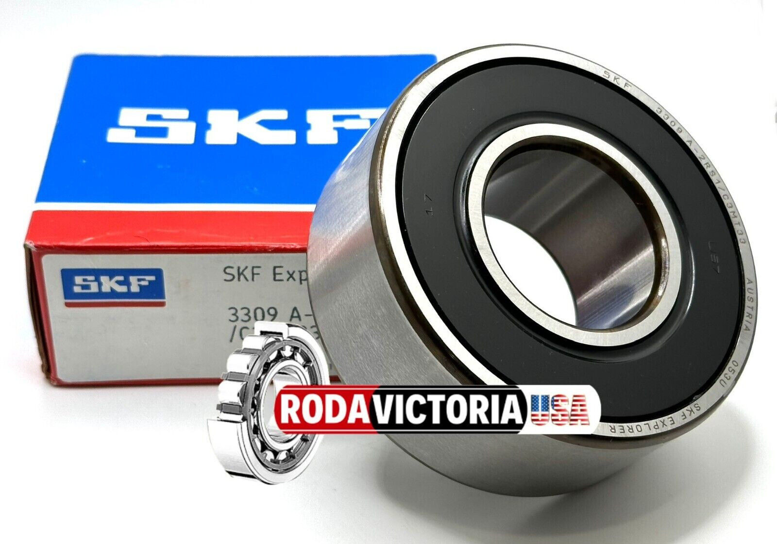 SKF 3309 A 2RS1/C3 MT33 ANGULAR CONTACT BEARING RUBBER SEALED 45x100x39.7mm 5309