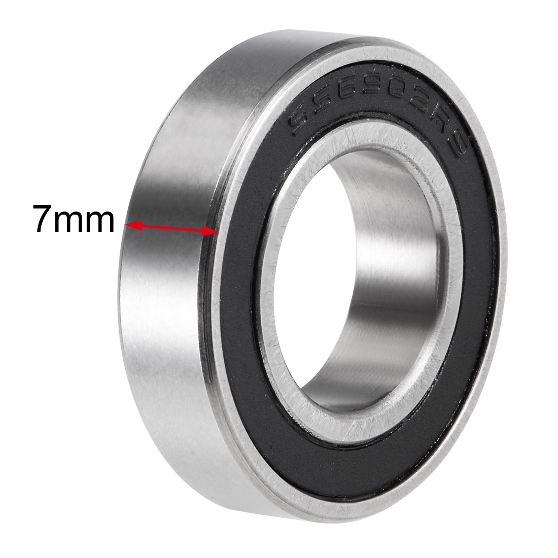 2pcs S6902-2RS Deep Groove Ball Bearings Double Sealed 440C for Stainless Steel