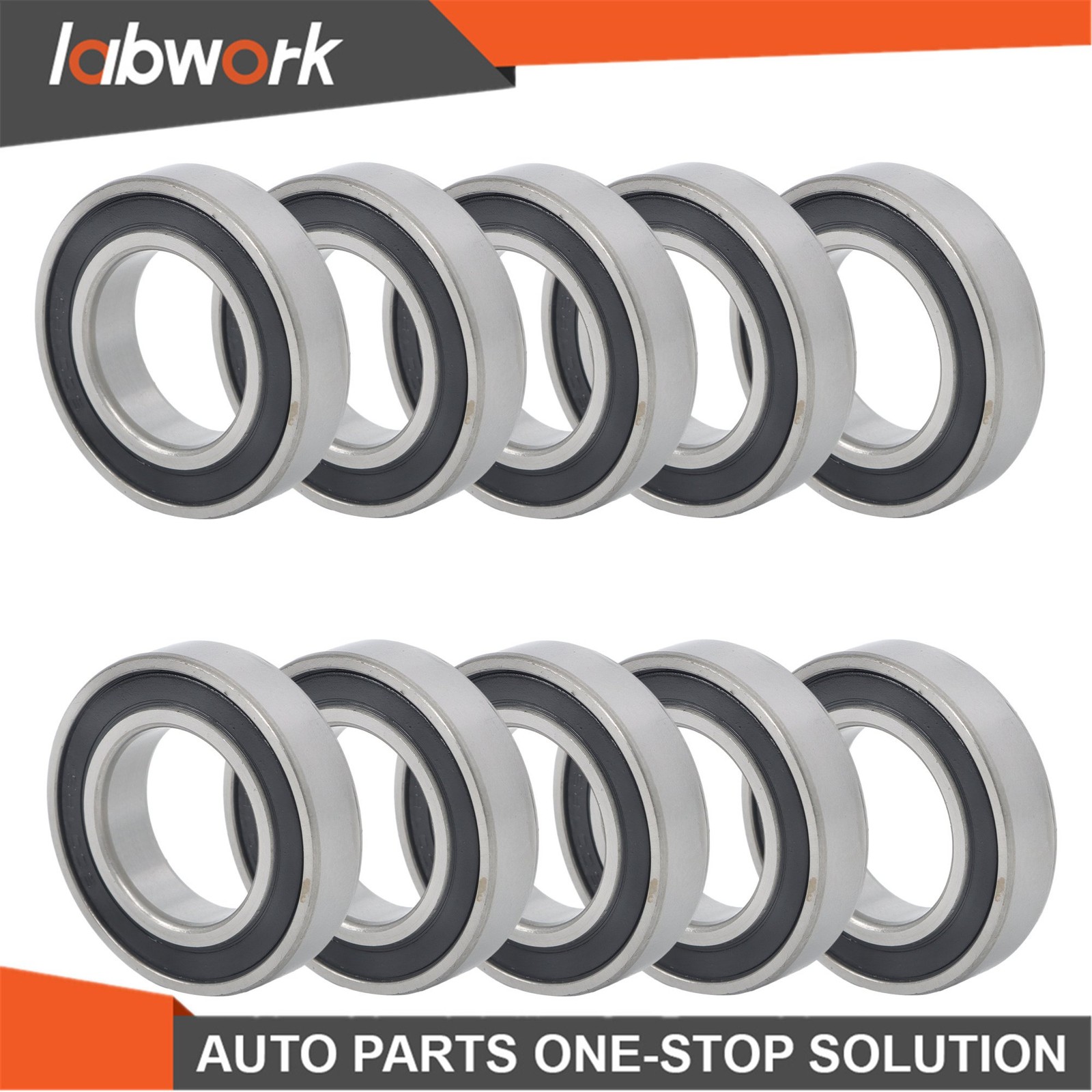 Labwork 6007-2RS Deep Groove Bearings 10pcs 35x62x14mm Rubber Sealed Set