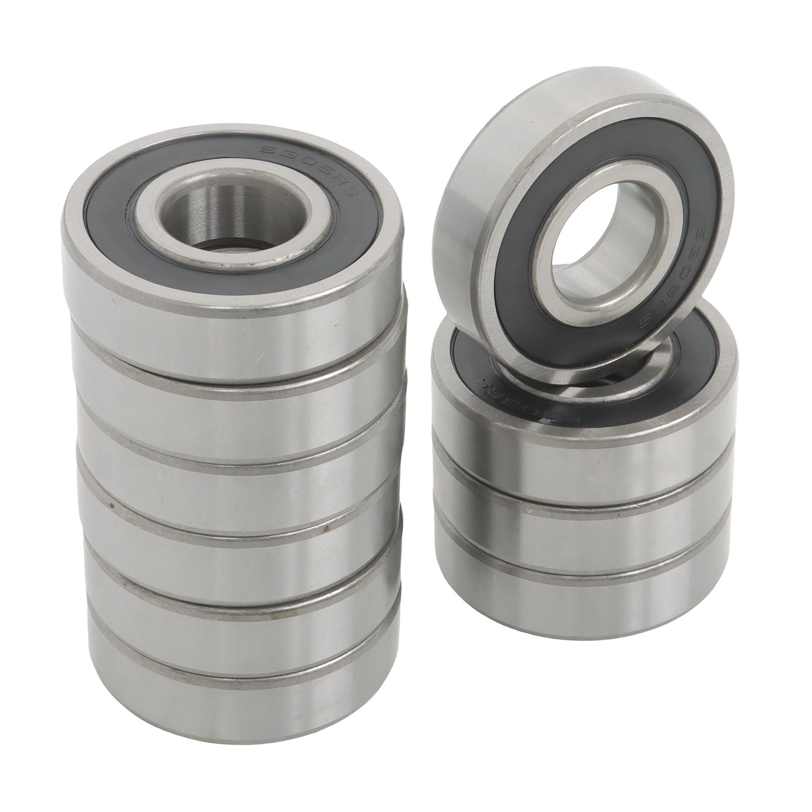 10 Pcs 6305 2RS C3 Bearing 25x62x17mm Premium Quality Double Rubber Sealed